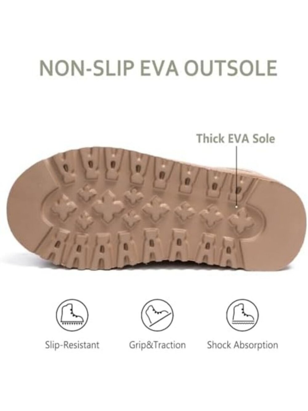 Cozy Mini Platform Ankle Boots for Women, Suede Winter Booties with Anti-Slip - Picture 5 of 6